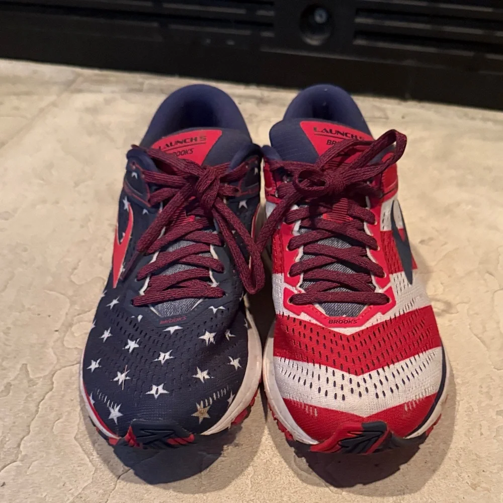 Brooks Womens' Sneakers - Red, White, Blue Star Design - Picture 3 of 5